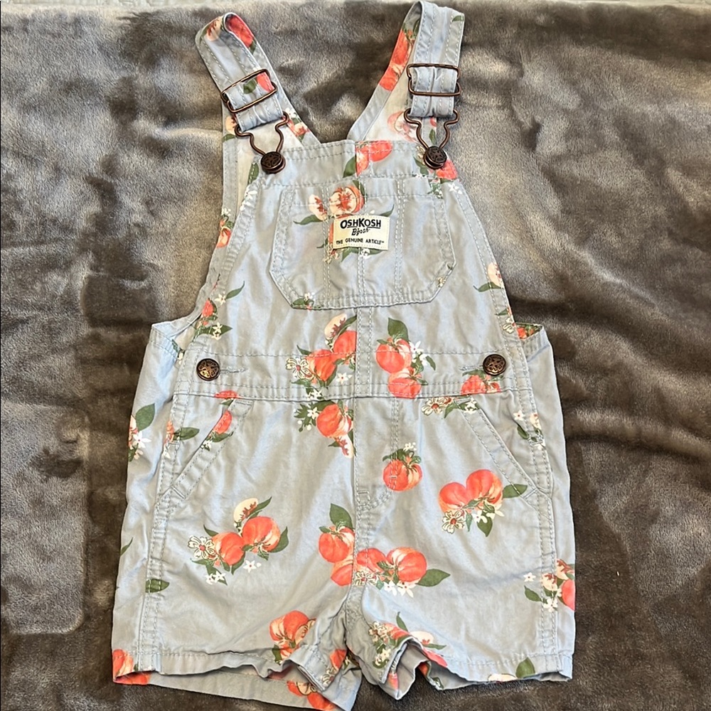 OshKosh B'gosh Peach Print Overalls